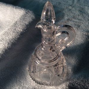 VINTAGE APOTHECARY LEADED CRYSTAL DISPENSER